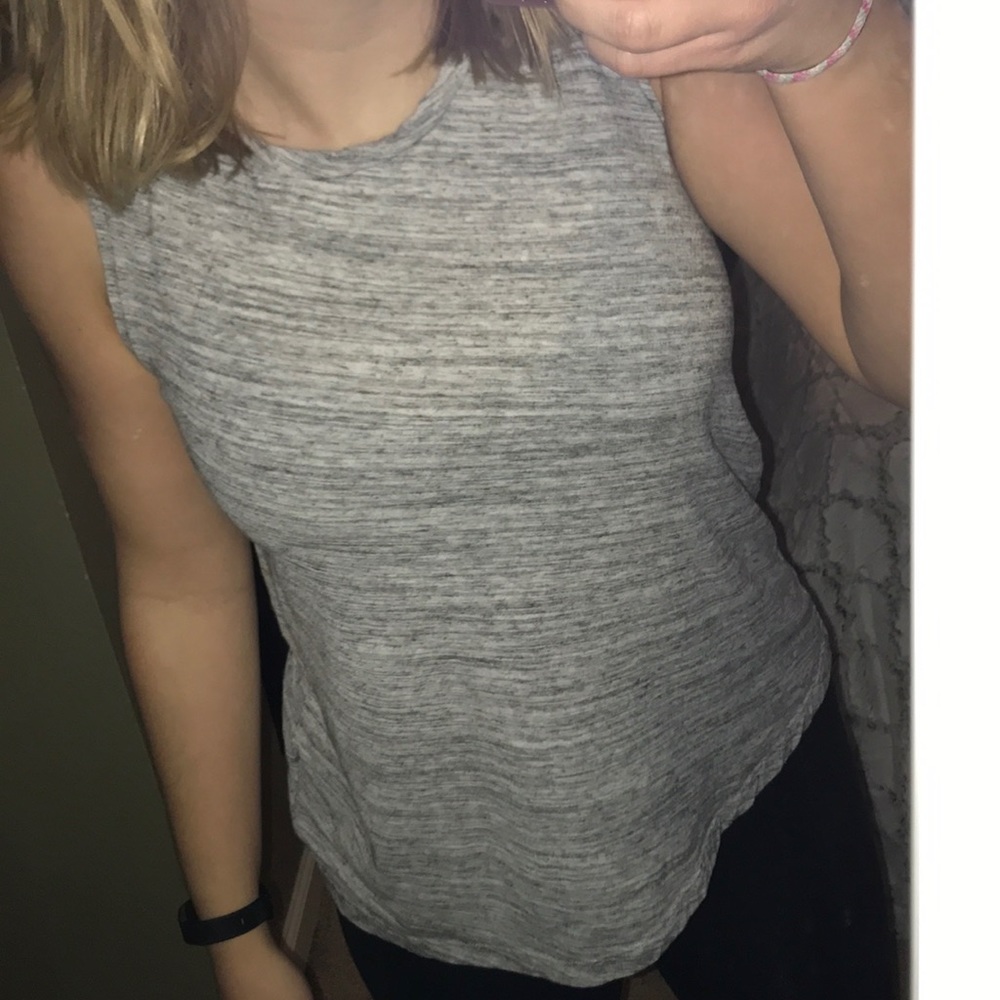 Gray & White GAP Muscle Tee